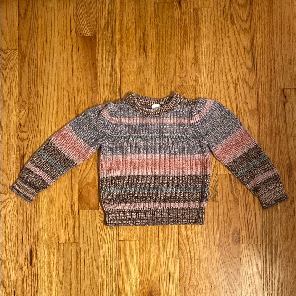 GAP Pink and Purple Striped Toddler Sweater